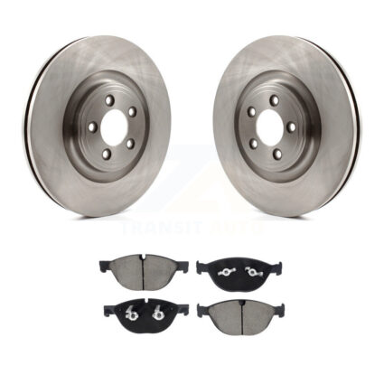 Front Disc Brake Rotors And Ceramic Pads Kit For Jaguar XF XJ K8C-103472