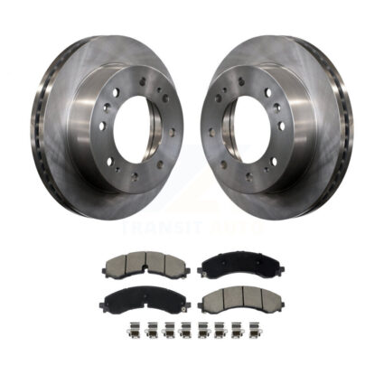 Front Disc Brake Rotors & Ceramic Pad Kit For GMC Chevrolet Sierra 2500 HD Silverado 3500 K8C-103497