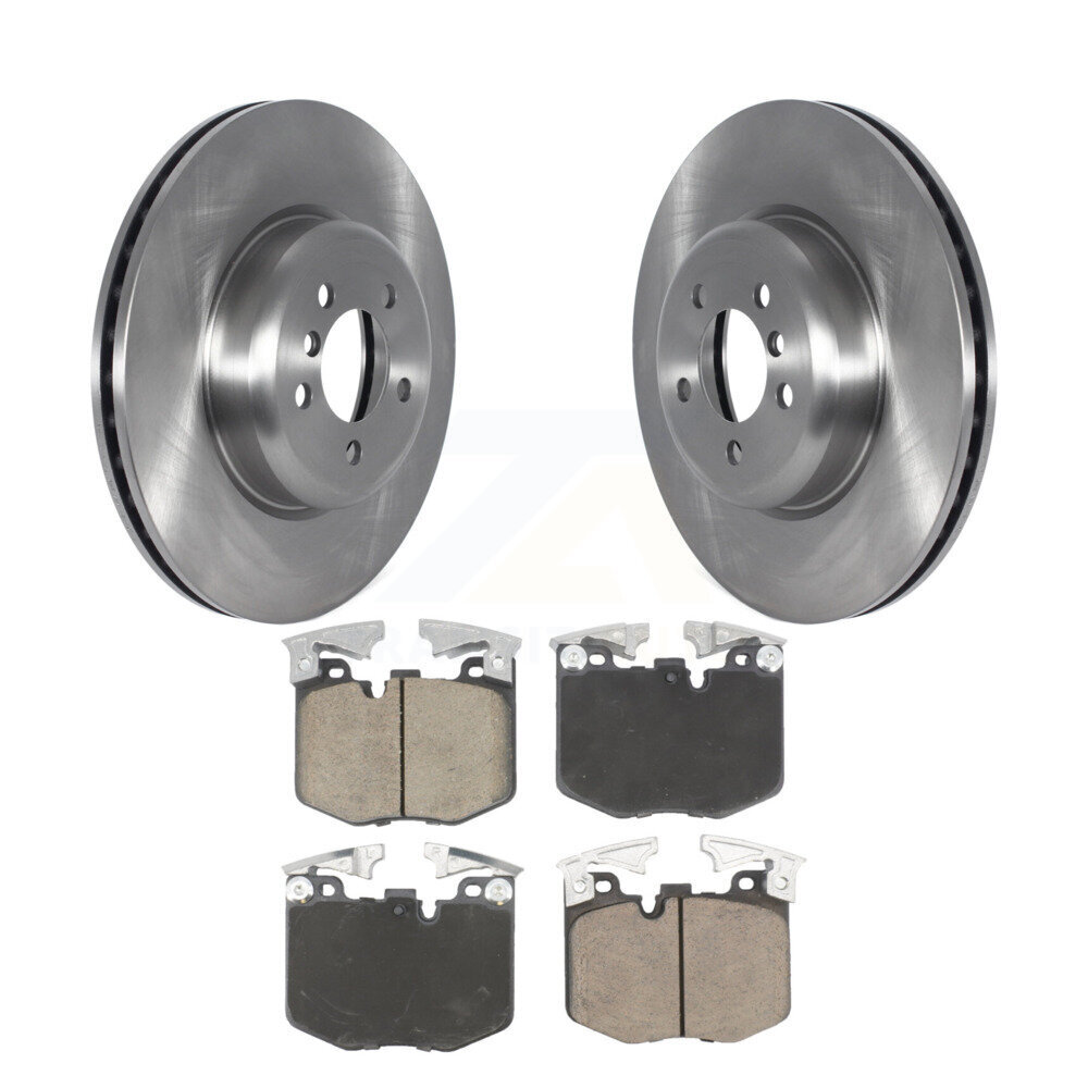 Front Disc Brake Rotors And Ceramic Pads Kit For 2019 BMW 330i With Blue Painted Calipers K8C-103501