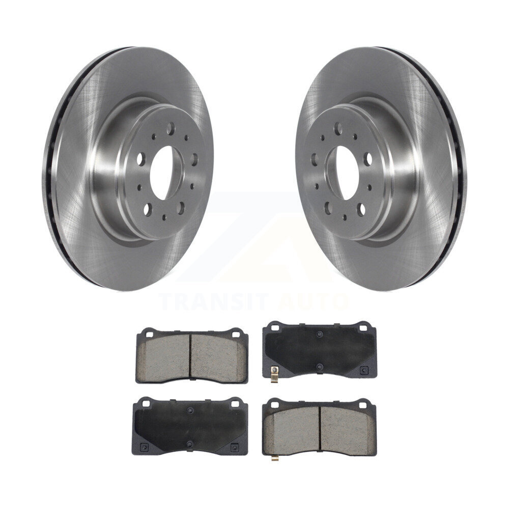 Front Disc Brake Rotor & Ceramic Pad Kit For 2017-2022 Tesla 3 With Gray Painted Calipers K8C-103510