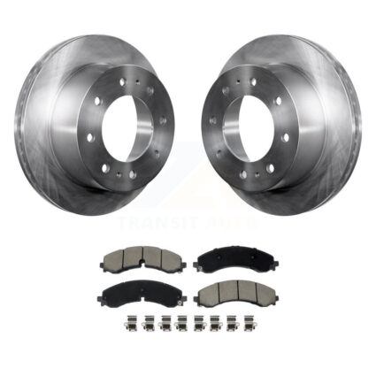 Rear Disc Brake Rotor And Ceramic Pad Kit For GMC Chevrolet Sierra 2500 HD Silverado 3500 K8C-103529