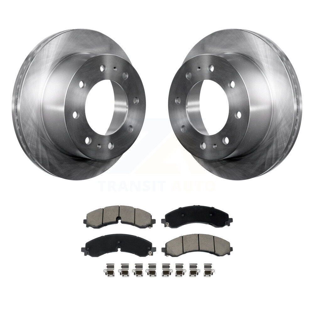 Rear Disc Brake Rotor And Ceramic Pad Kit For GMC Chevrolet Sierra 2500 HD Silverado 3500 K8C-103529