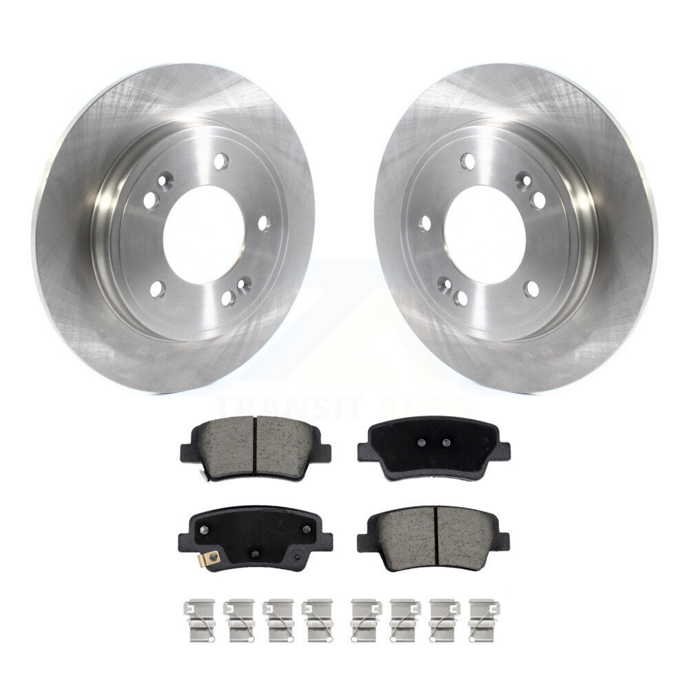 Rear Brake Rotors Ceramic Pad Kit For 2021-2024 Hyundai Elantra With Manual Parking K8C-103533
