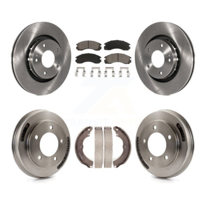 Front Rear Brake Rotors Ceramic Pad Drum Kit For 2009 Mitsubishi Lancer Ralliart To 03 09 K8C-103552