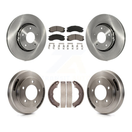 Front Rear Brake Rotors Ceramic Pad Drum Kit For 09 Mitsubishi Lancer Ralliart From 04 K8C-103553