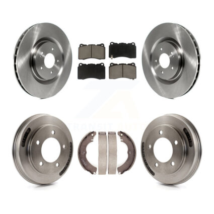 Front Rear Disc Brake Rotors Ceramic Pads And Drum Kit For Mitsubishi Lancer K8C-103554