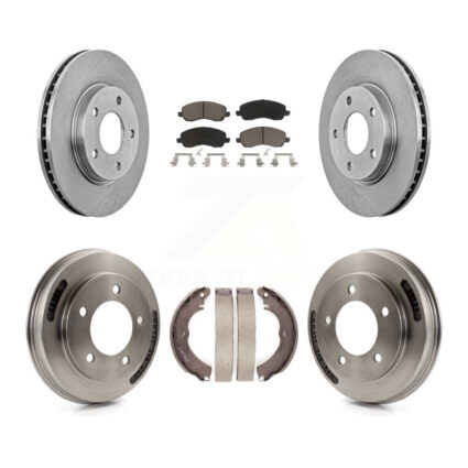 Front Rear Disc Brake Rotors Ceramic Pads And Drum Kit For Mitsubishi Lancer K8C-103555