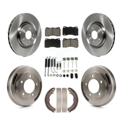 Front Rear Disc Brake Rotors Ceramic Pads And Drum Kit (7Pc) For Mitsubishi Lancer K8C-103565
