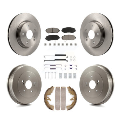Front Rear Disc Brake Rotors Ceramic Pad Drum Kit (7Pc) For 2006-2008 Suzuki Grand Vitara K8C-103569