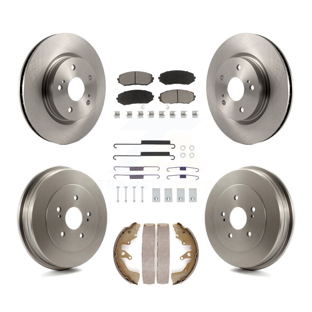 Front Rear Disc Brake Rotors Ceramic Pad Drum Kit (7Pc) For 2006-2008 Suzuki Grand Vitara K8C-103569