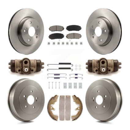Front Rear Disc Brake Rotors Ceramic Pads And Drum Kit (9Pc) For Suzuki Grand Vitara K8C-103573