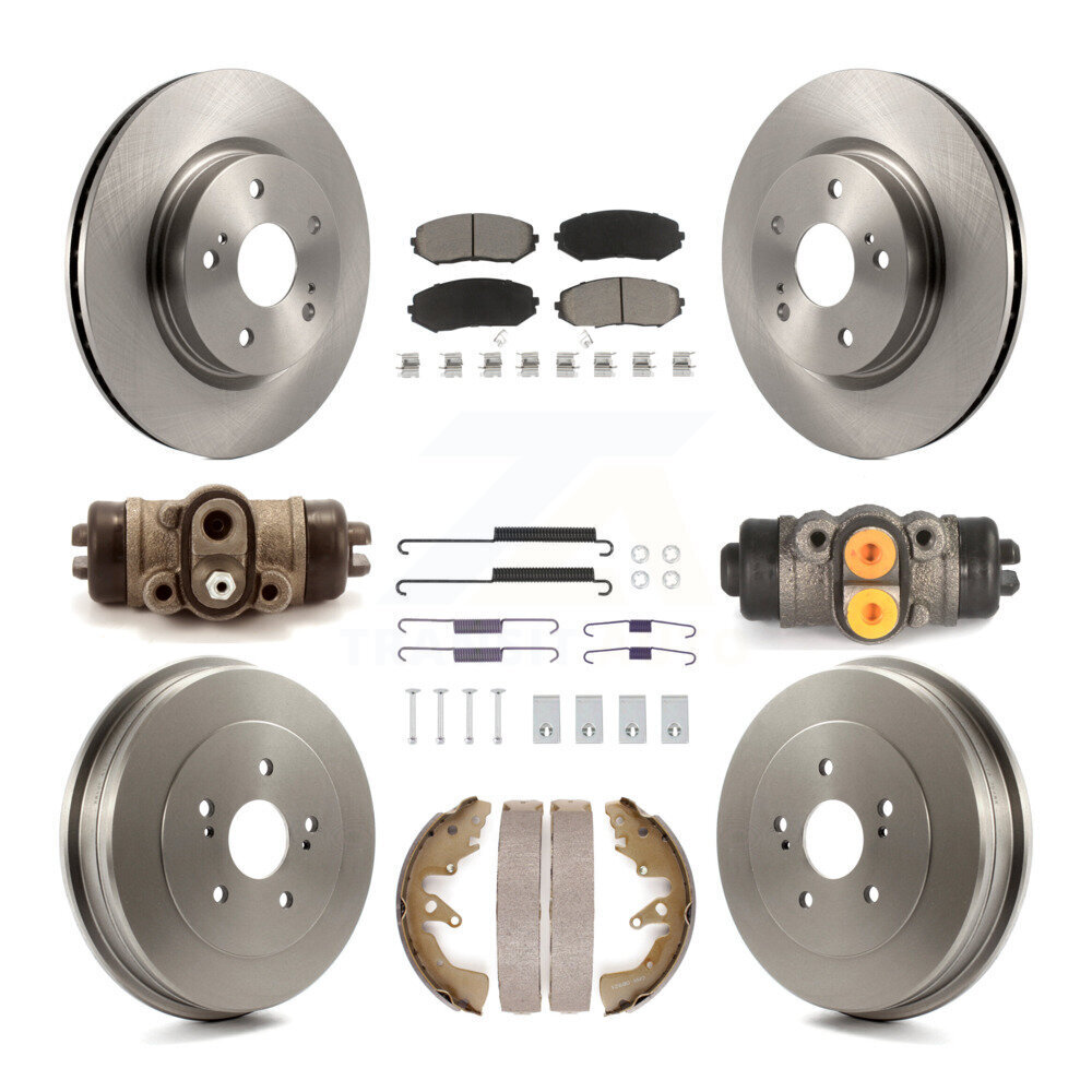 Front Rear Disc Brake Rotors Ceramic Pads And Drum Kit (9Pc) For 2008 Suzuki Grand Vitara K8C-103575