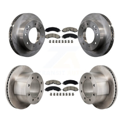 Front Rear Disc Brake Rotors & Ceramic Pad Kit For GMC Sierra 3500 HD Chevrolet Silverado K8C-103588