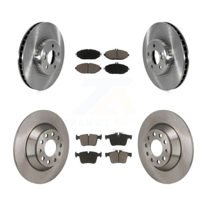 Front Rear Disc Brake Rotors Ceramic Pad Kit For Mercedes-Benz C300 Without Sport Package K8C-103591