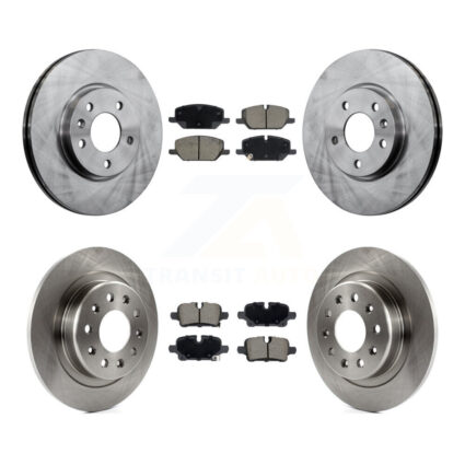 Front Rear Brake Rotors & Ceramic Pad Kit For GMC Terrain With 321mm Diameter Rotor K8C-103619
