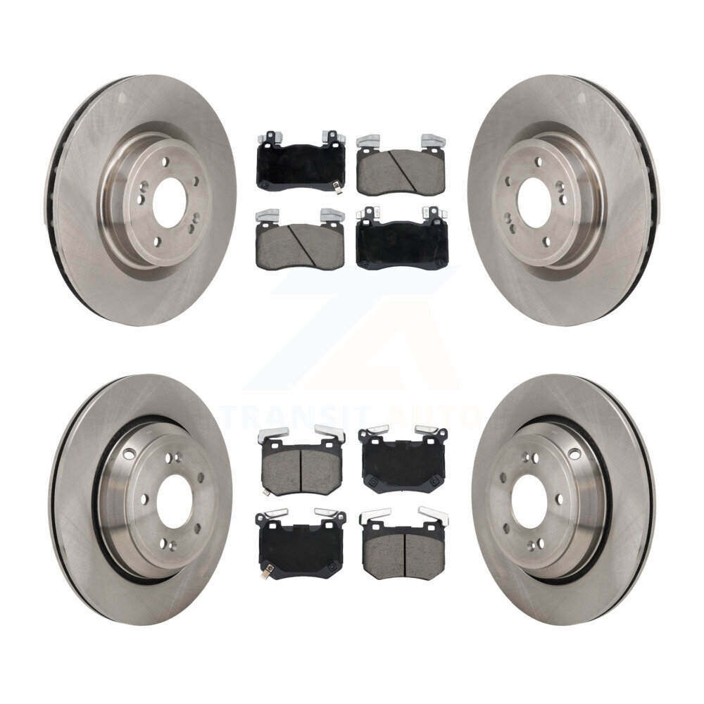Front Rear Brake Rotors Ceramic Pad Kit For 22 Genesis G70 With 330mm Diameter Rotor K8C-103621