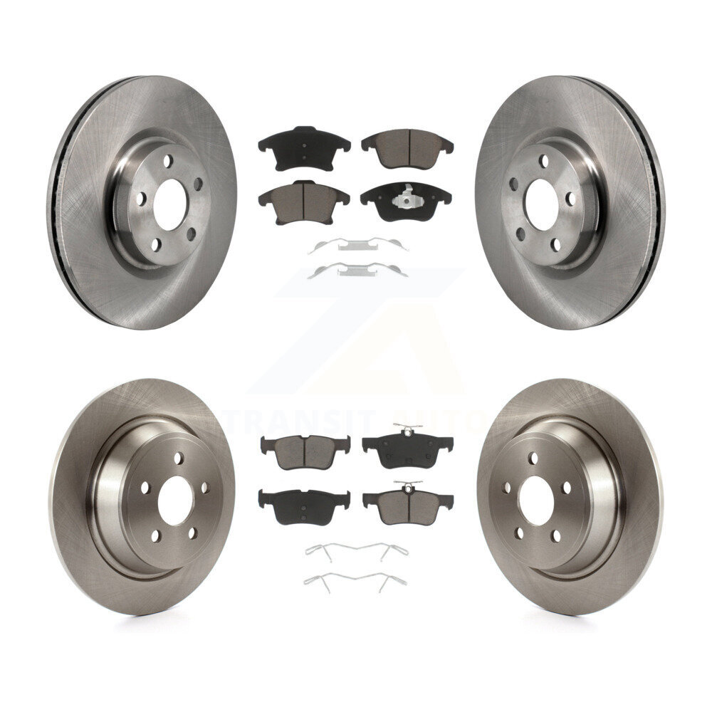 Front Rear Disc Brake Rotors And Ceramic Pads Kit For 2017-2020 Lincoln MKZ 2.0L K8C-103627