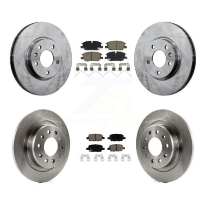 Front Rear Brake Rotor And Ceramic Pad Kit For Chevrolet Malibu With Manual Parking K8C-103645
