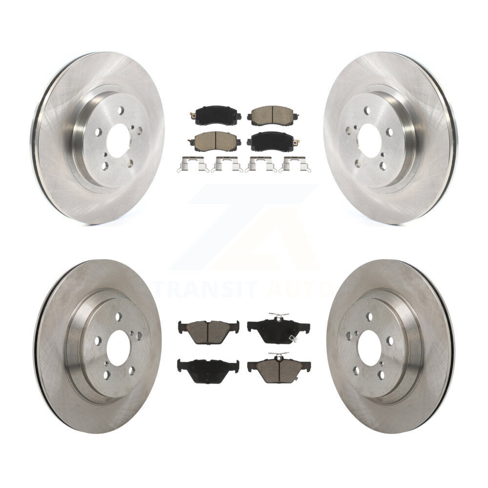 Front Rear Brake Rotor & Ceramic Pad Kit For Subaru Crosstrek With Electric Parking K8C-103656