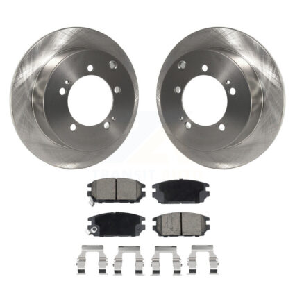 Rear Disc Brake Rotors And Ceramic Pads Kit For 1995 Mitsubishi Eclipse AWD K8C-103719