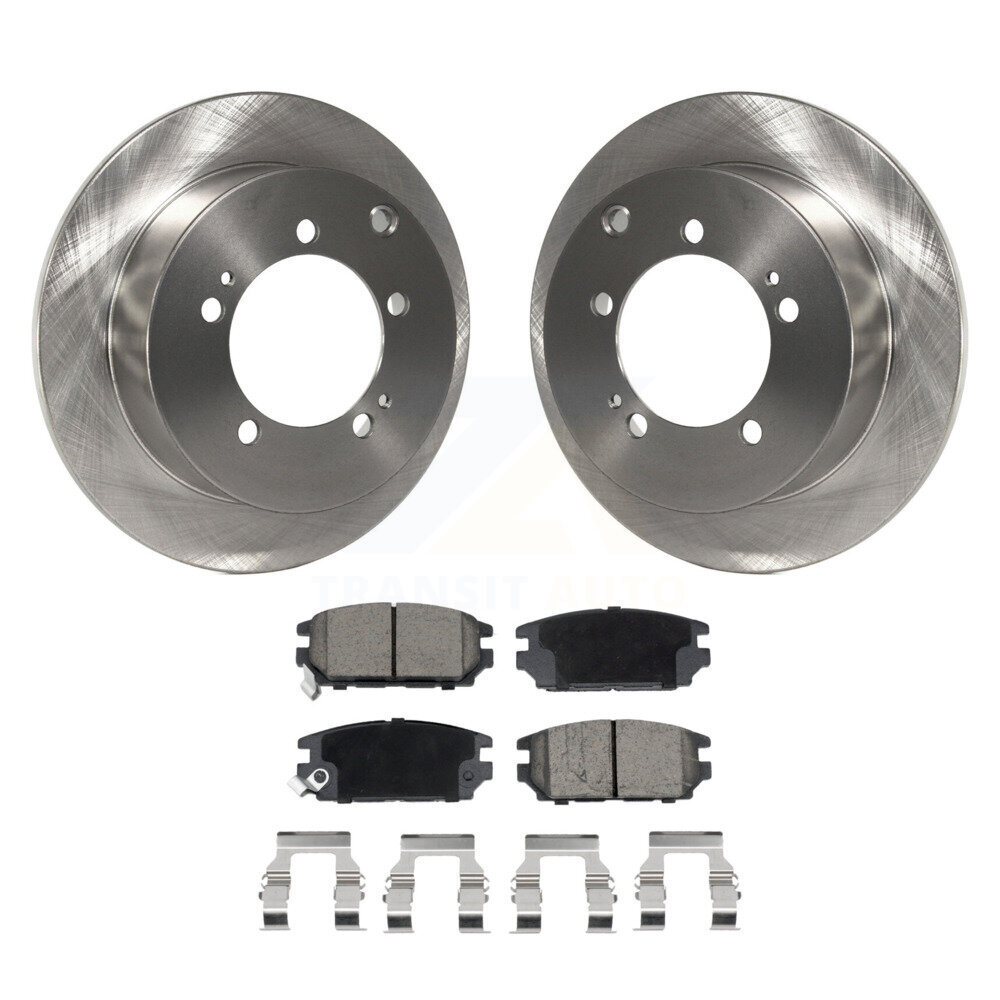 Rear Disc Brake Rotors And Ceramic Pads Kit For 1995 Mitsubishi Eclipse AWD K8C-103719