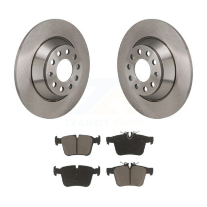 Rear Disc Brake Rotors And Ceramic Pads Kit For Mercedes-Benz C300 Without Sport Package K8C-103724