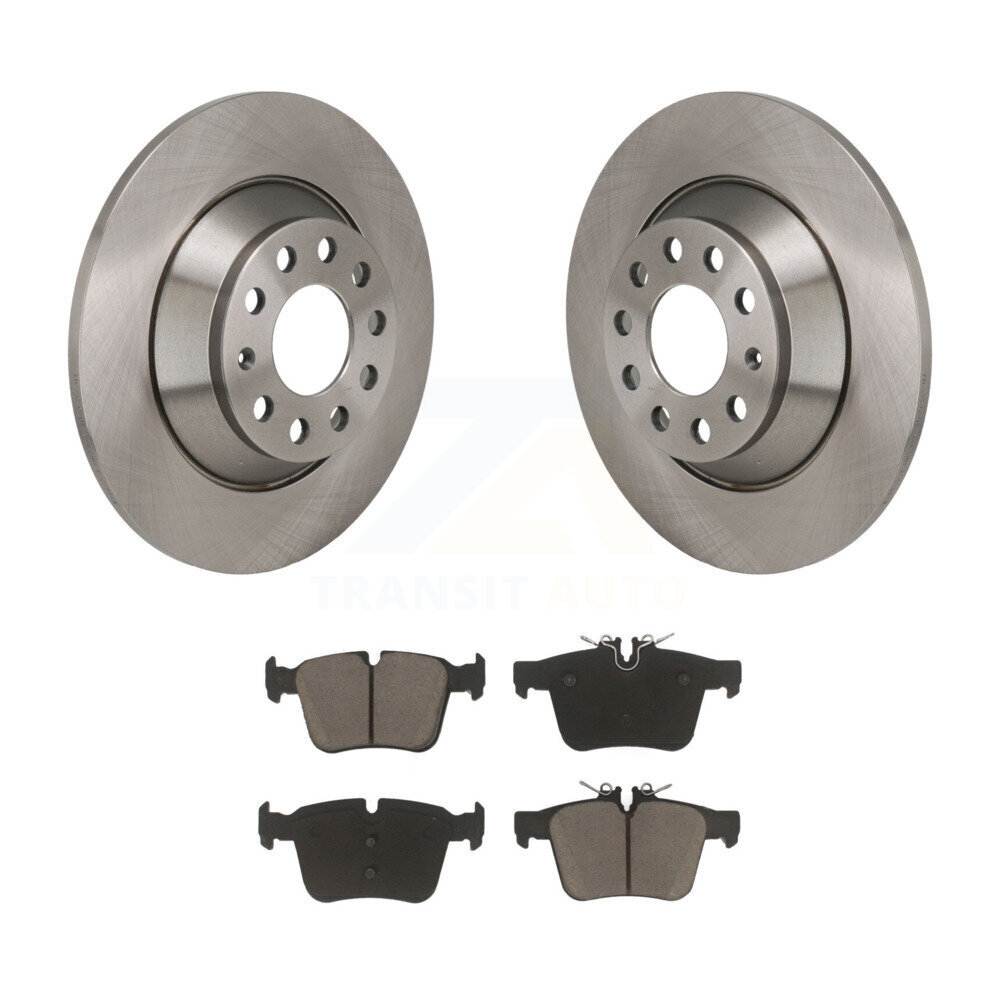 Rear Disc Brake Rotors And Ceramic Pads Kit For Mercedes-Benz C300 Without Sport Package K8C-103724