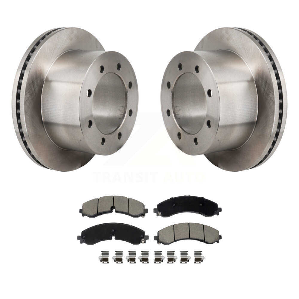Rear Disc Brake Rotors And Ceramic Pads Kit For GMC Sierra 3500 HD Chevrolet Silverado K8C-103739