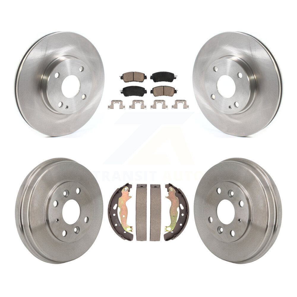 Front Rear Disc Brake Rotors Ceramic Pads And Drum Kit For Toyota Yaris iA Scion K8C-103766