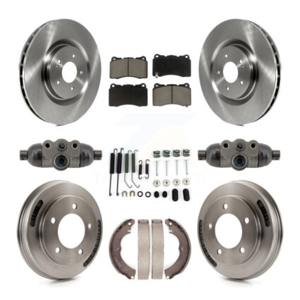 Front Rear Disc Brake Rotors Ceramic Pads And Drum Kit (9Pc) For Mitsubishi Lancer K8C-103779