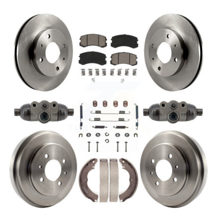 Front Rear Disc Brake Rotors Ceramic Pads And Drum Kit (9Pc) For Mitsubishi Lancer K8C-103792