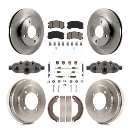 Front Rear Disc Brake Rotors Ceramic Pads And Drum Kit (9Pc) For Mitsubishi Lancer K8C-103793