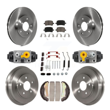 Front Rear Disc Brake Rotors Ceramic Pads And Drum Kit (9Pc) For Chevrolet HHR K8C-103801