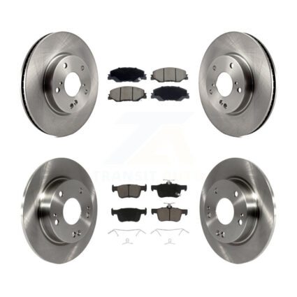 Front Rear Brake Rotors Ceramic Pad Kit For Honda Civic LX Sport EX Touring K8C-103813