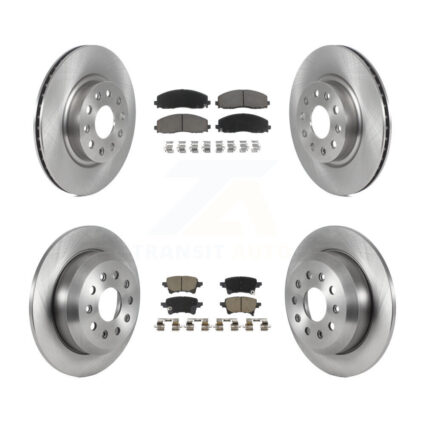 Front Rear Disc Brake Rotors And Ceramic Pads Kit For Jeep Wrangler K8C-103817
