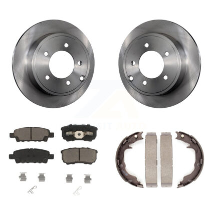 Rear Disc Rotors Ceramic Pads & Parking Shoes Kit For Jeep Patriot Dodge Chrysler Compass K8C-103852