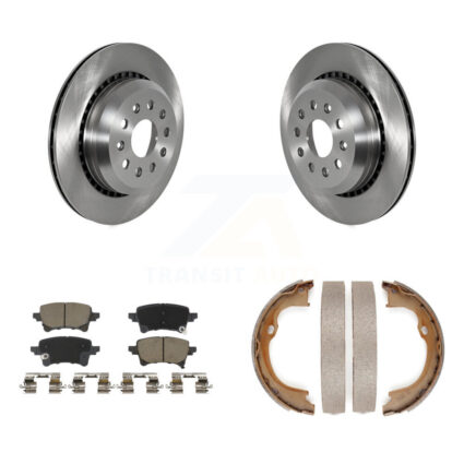 Rear Disc Rotors Ceramic Pads And Parking Brake Shoes Kit For Jeep Wrangler Gladiator K8C-103865