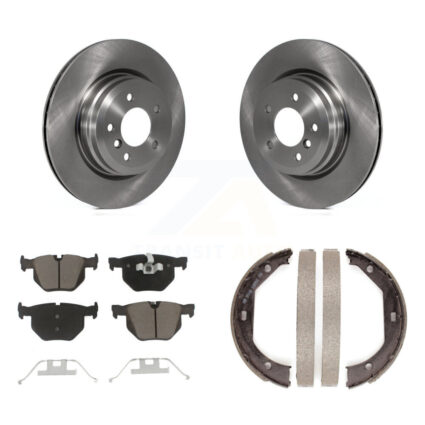 Rear Disc Rotors Ceramic Pads & Parking Shoes Kit For BMW X1 335i xDrive 335xi 330i 330xi K8C-103868