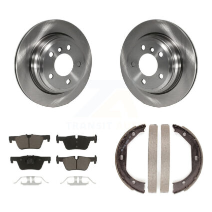 Rear Disc Rotors Ceramic Pads & Parking Shoes Kit For BMW 328i xDrive 330i 320i 428i 328d K8C-103871