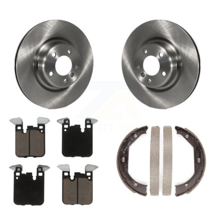 Rear Disc Rotors Ceramic Pads And Parking Brake Shoes Kit For BMW 328i 320i xDrive 428i K8C-103875