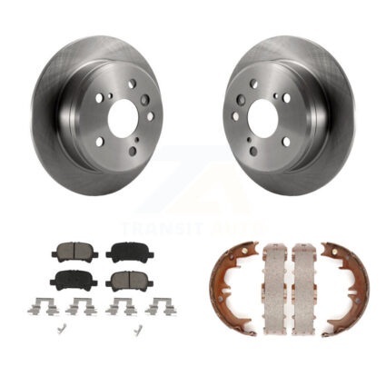 Rear Disc Rotors Ceramic Pads And Parking Brake Shoes Kit For Toyota Camry Solara K8C-103906