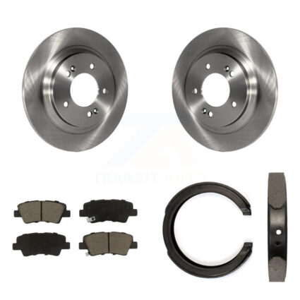 Rear Disc Rotors Ceramic Pads And Parking Brake Shoes Kit For Kia Optima K8C-103932
