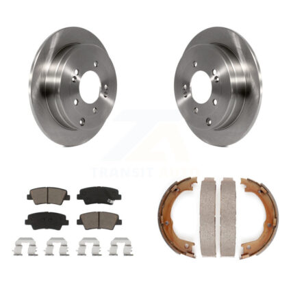 Rear Disc Rotors Ceramic Pads And Parking Brake Shoes Kit For 2007-2009 Kia Amanti K8C-103945