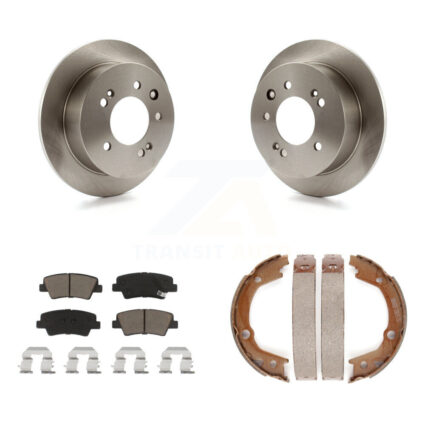 Rear Disc Rotors Ceramic Pads & Parking Shoes Kit For Hyundai Elantra Sedan From 03 23 10 K8C-103950