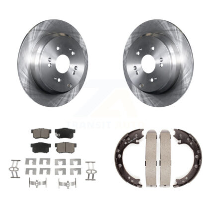 Rear Disc Rotors Ceramic Pads And Parking Brake Shoes Kit For Acura RDX K8C-103953