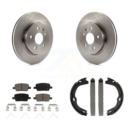 Rear Disc Rotors Ceramic Pads And Parking Brake Shoes Kit For Chevrolet Camaro K8C-103965