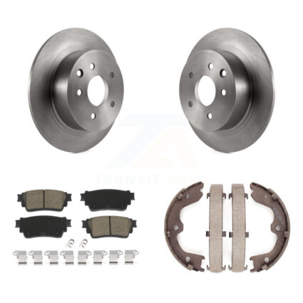 Rear Disc Rotors Ceramic Pads And Parking Brake Shoes Kit For 2019 Nissan Altima AWD K8C-104000