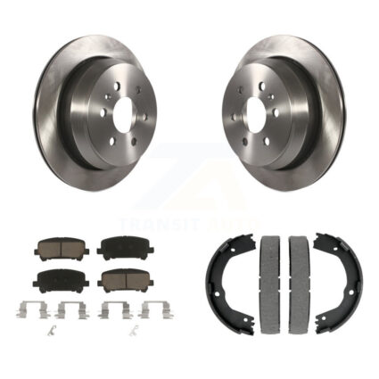 Rear Disc Rotors Ceramic Pads & Parking Brake Shoes Kit For Chevrolet Colorado GMC Canyon K8C-104117