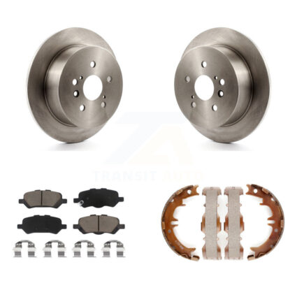 Rear Disc Rotors Ceramic Pads And Parking Brake Shoes Kit For 2009-2016 Toyota Venza K8C-104128