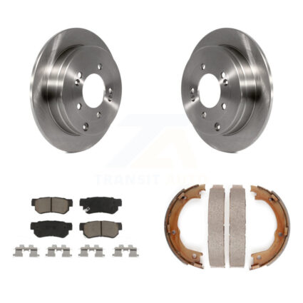 Rear Disc Rotors Ceramic Pads And Parking Brake Shoes Kit For 2006-2009 Hyundai Azera K8C-104175